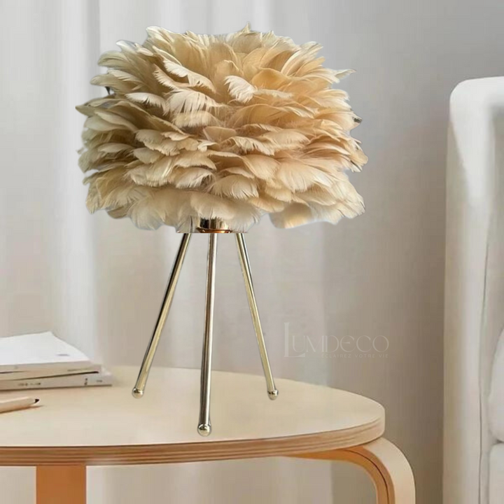 Lampe de table en Plumes naturelles de haute qualité AB104