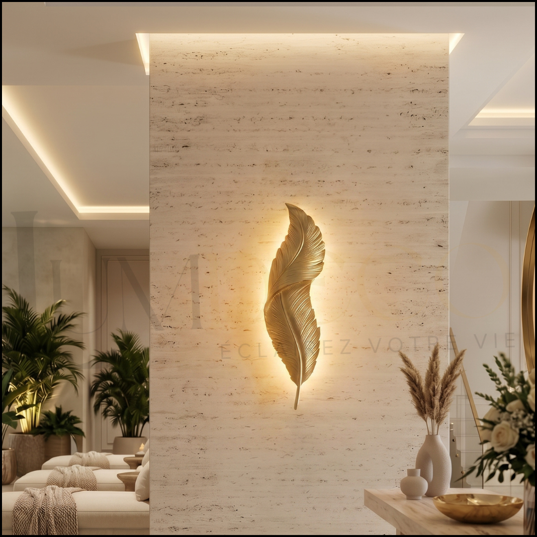 Applique Murale PLUME DORE- AP056