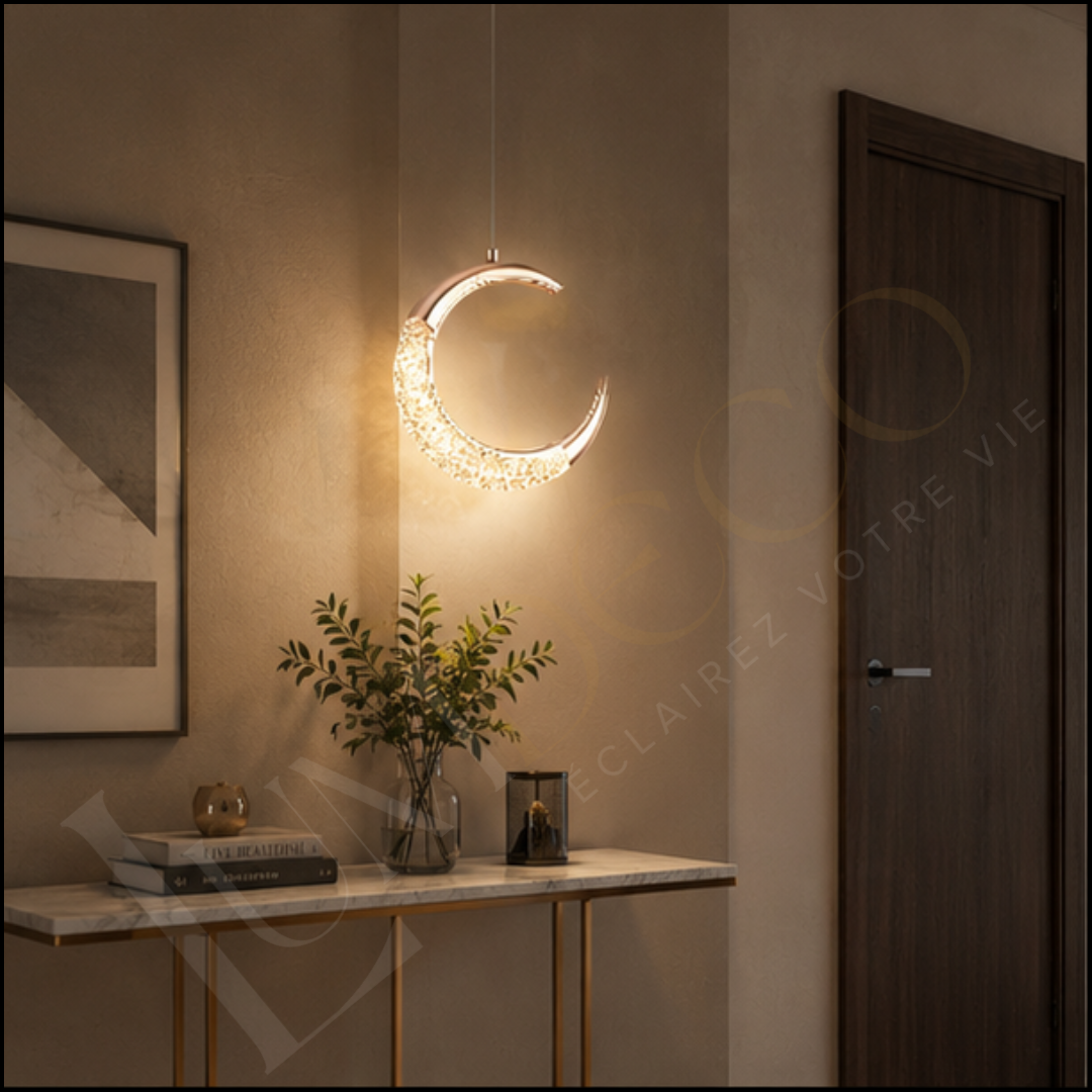 suspension Gold Lampe lune - SL022