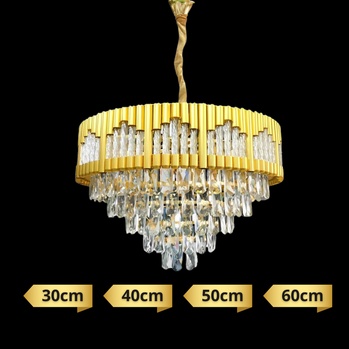 Lustre Agdal en Cristal Dorée 3 Couleur TR059