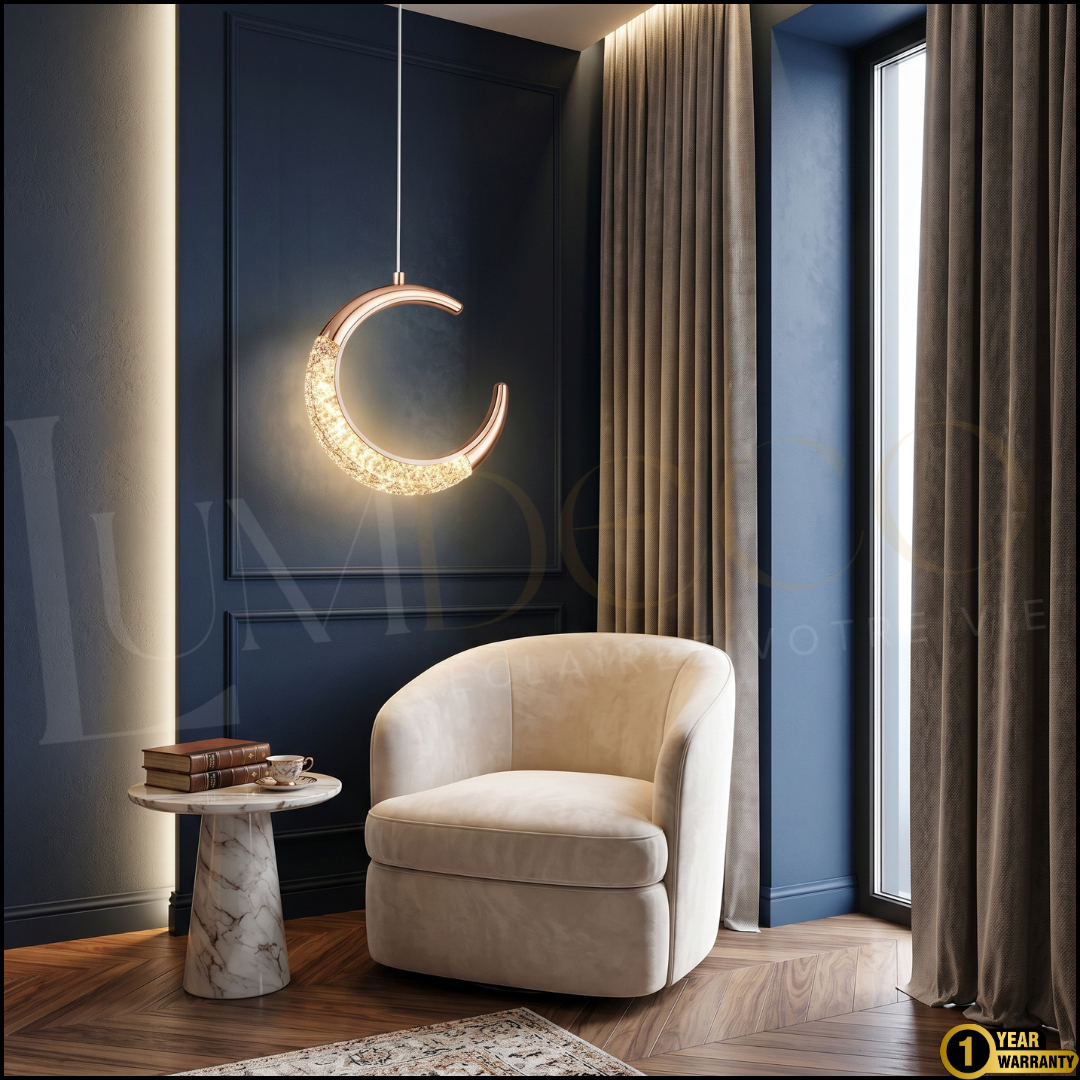 suspension Gold Lampe lune SL022