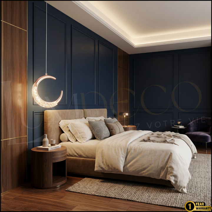 suspension Gold Lampe lune SL022
