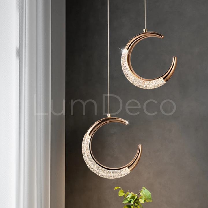 suspension Gold Lampe lune SL022