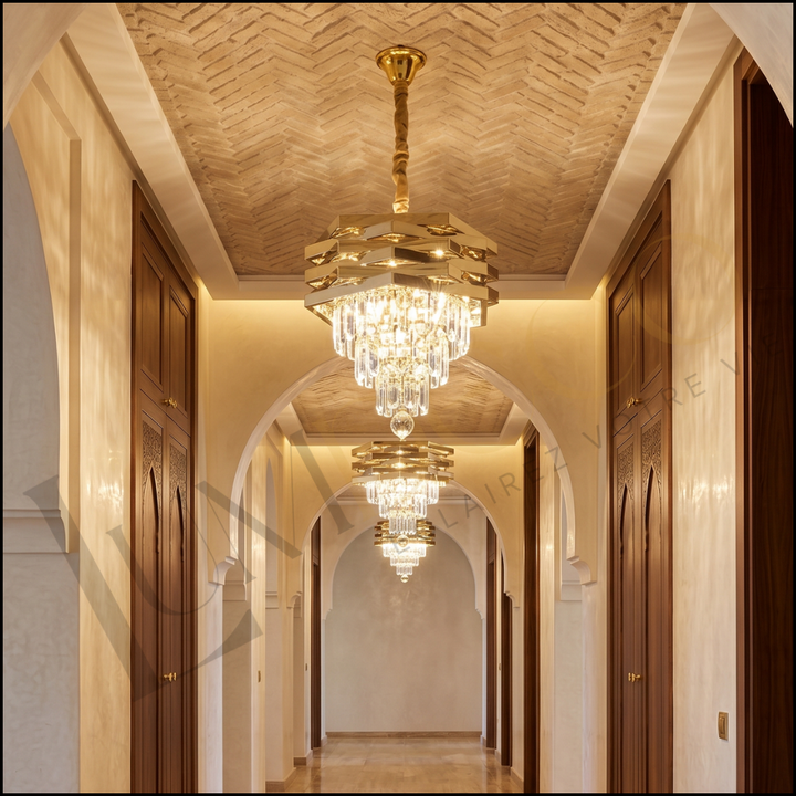 Lustre HEXALUX Dorée - TR004