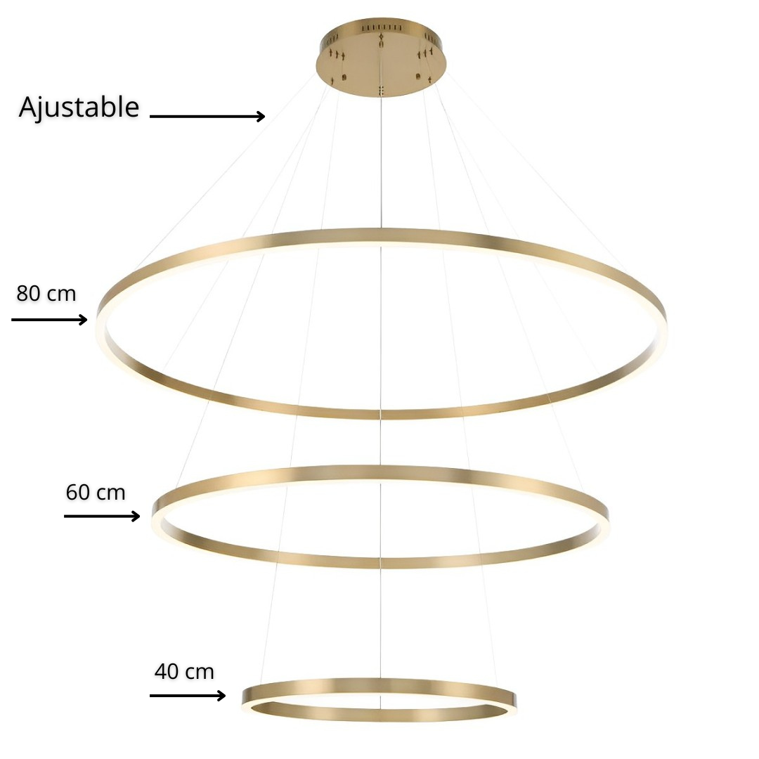 suspension Led acvato Gold 3 couleur SL033