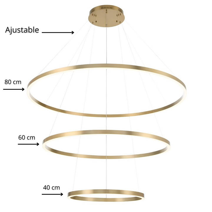 suspension Led acvato Gold 3 couleur SL033