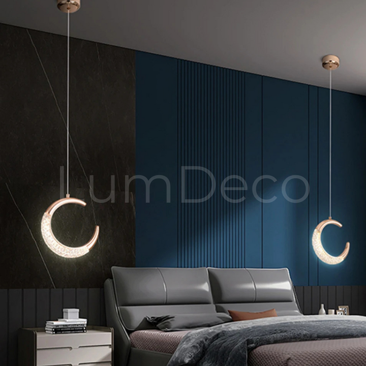 suspension Gold Lampe lune SL022