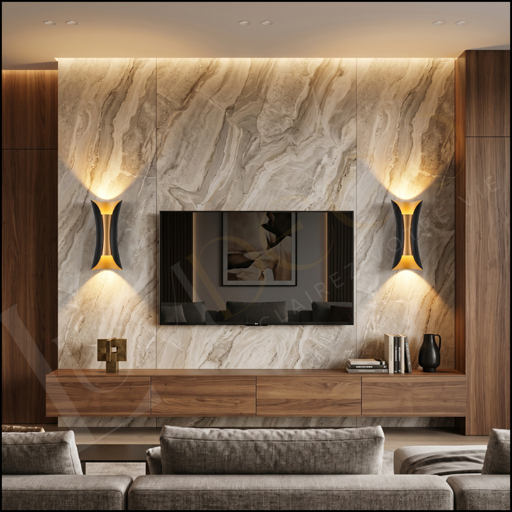 Applique Murale WELLINA NOIR Aluminium