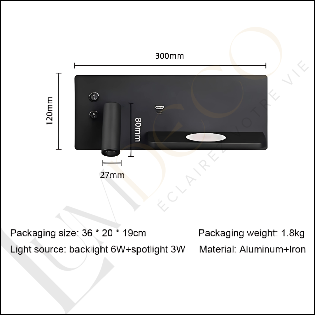 Applique Murale LISEUSE LUXCHARGE- AP010