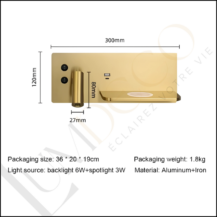 Applique Murale LISEUSE LUXCHARGE- AP010