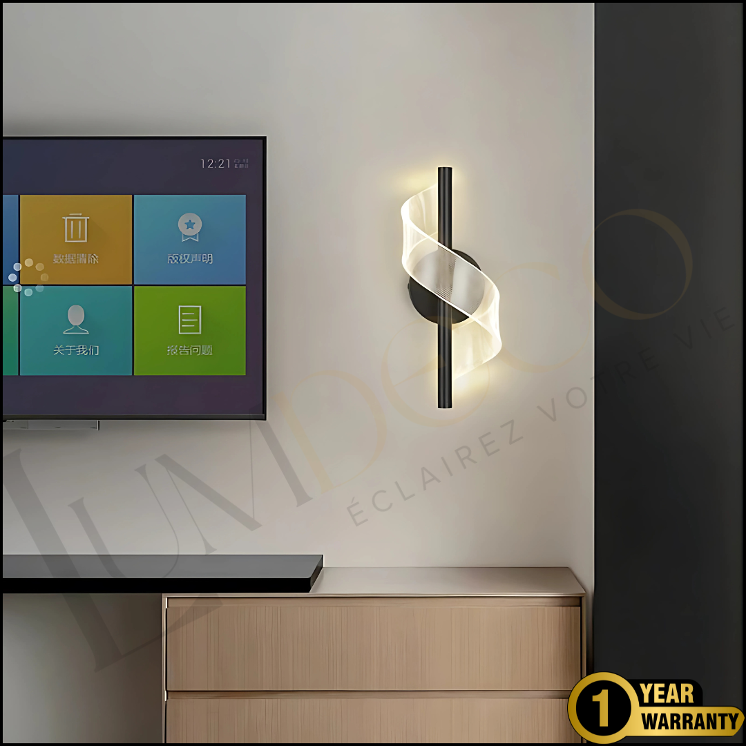 Applique Murale TWISTY Noir- AP091