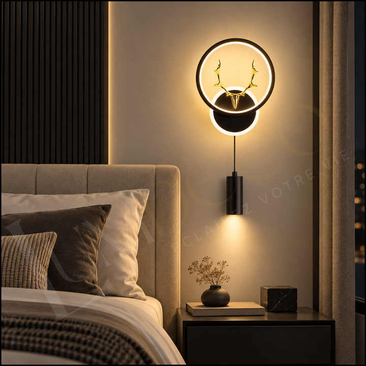 Applique Murale DEERLUX Noir - AP098