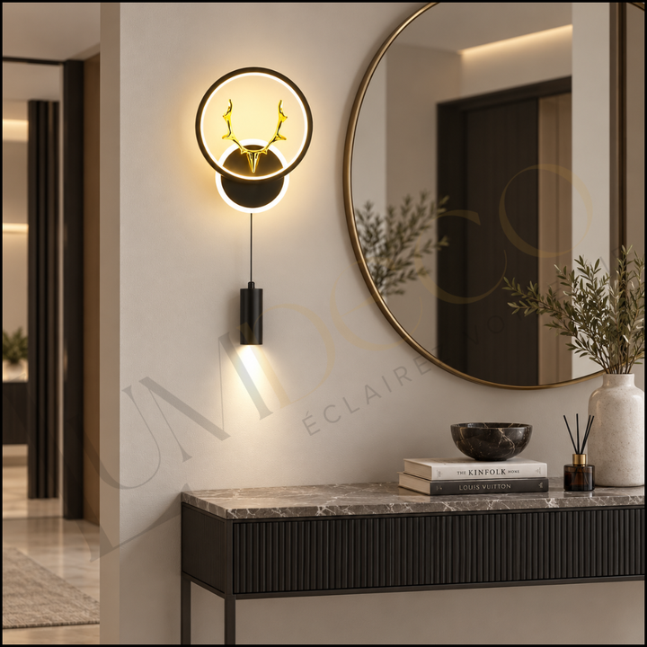 Applique Murale DEERLUX Noir - AP098