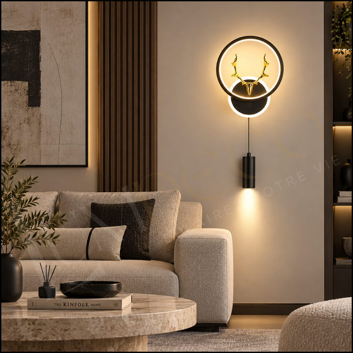 Applique Murale DEERLUX Noir - AP098