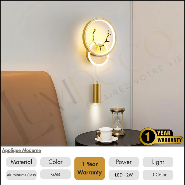 Applique Murale DEERLUX Dorée- AP098