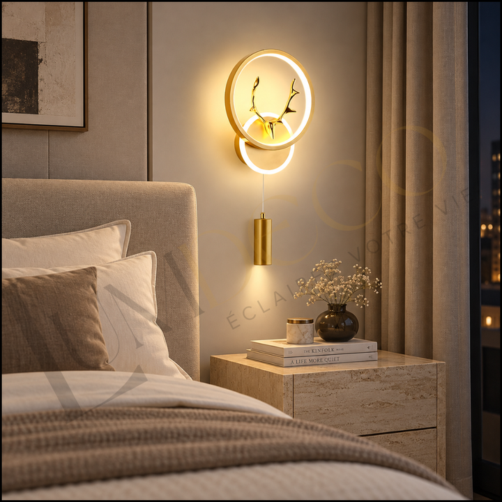 Applique Murale DEERLUX Dorée- AP098