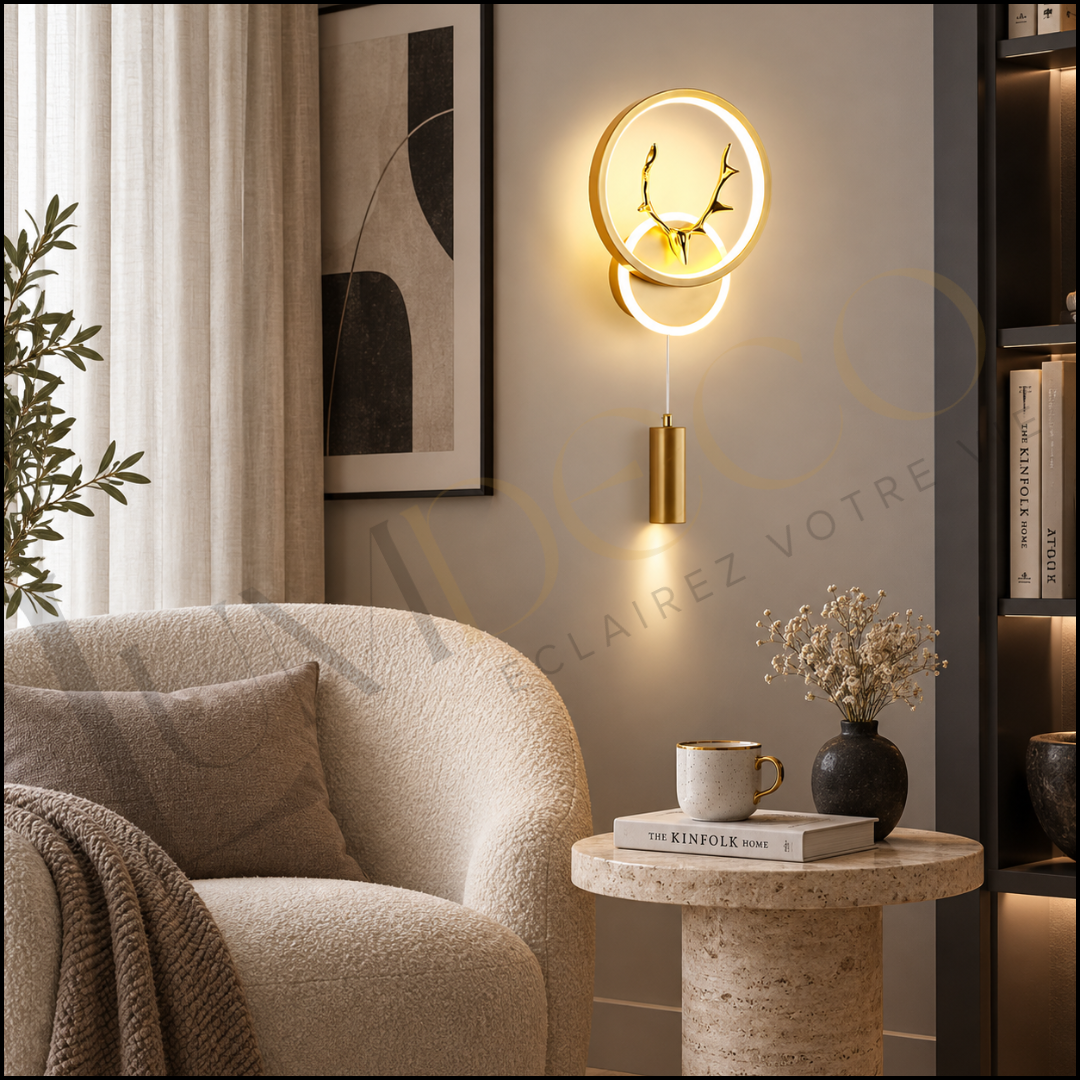 Applique Murale DEERLUX Dorée- AP098