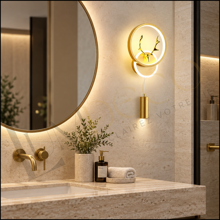 Applique Murale DEERLUX Dorée- AP098
