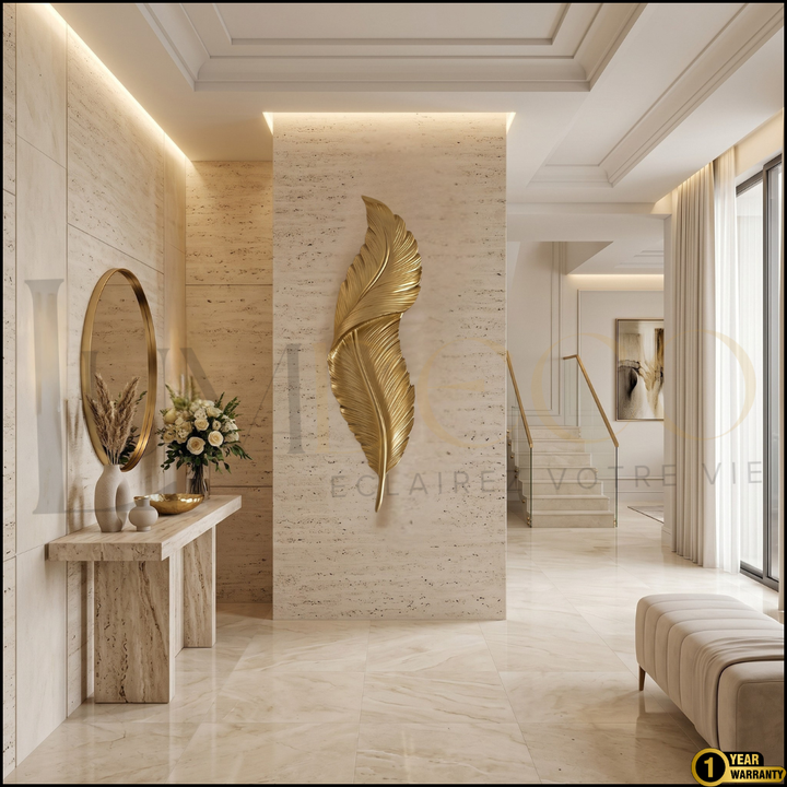 Applique Murale PLUME DORÉ