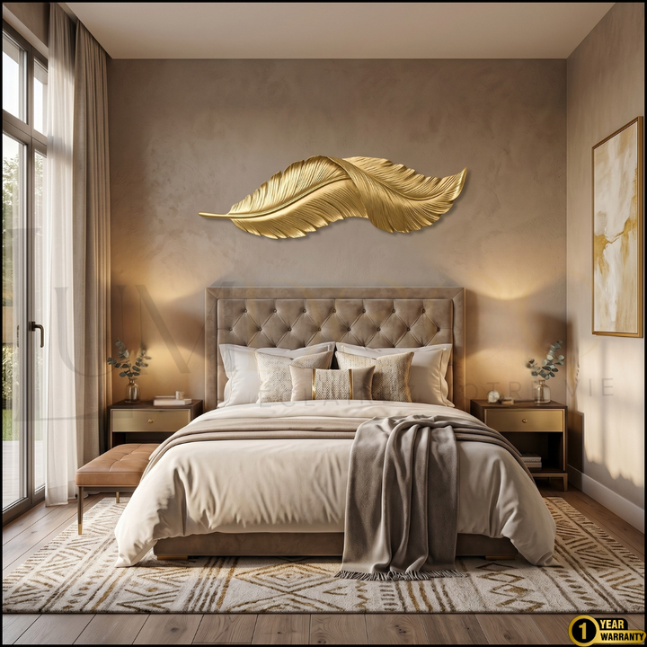Applique Murale PLUME DORÉ