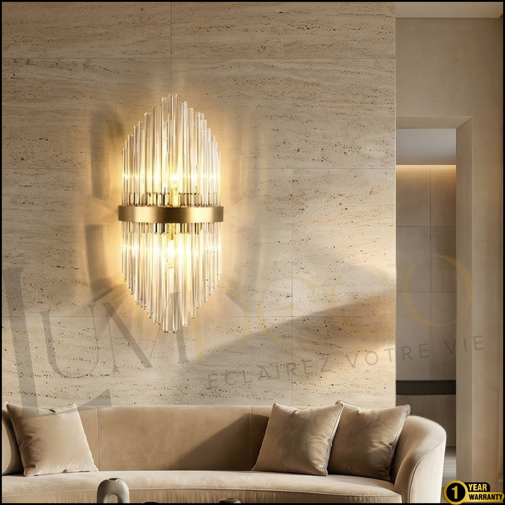 Applique Murale Cristal Doré- AP068