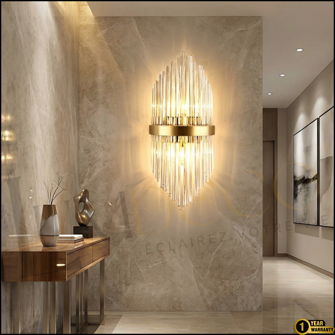 Applique Murale Cristal Doré- AP068