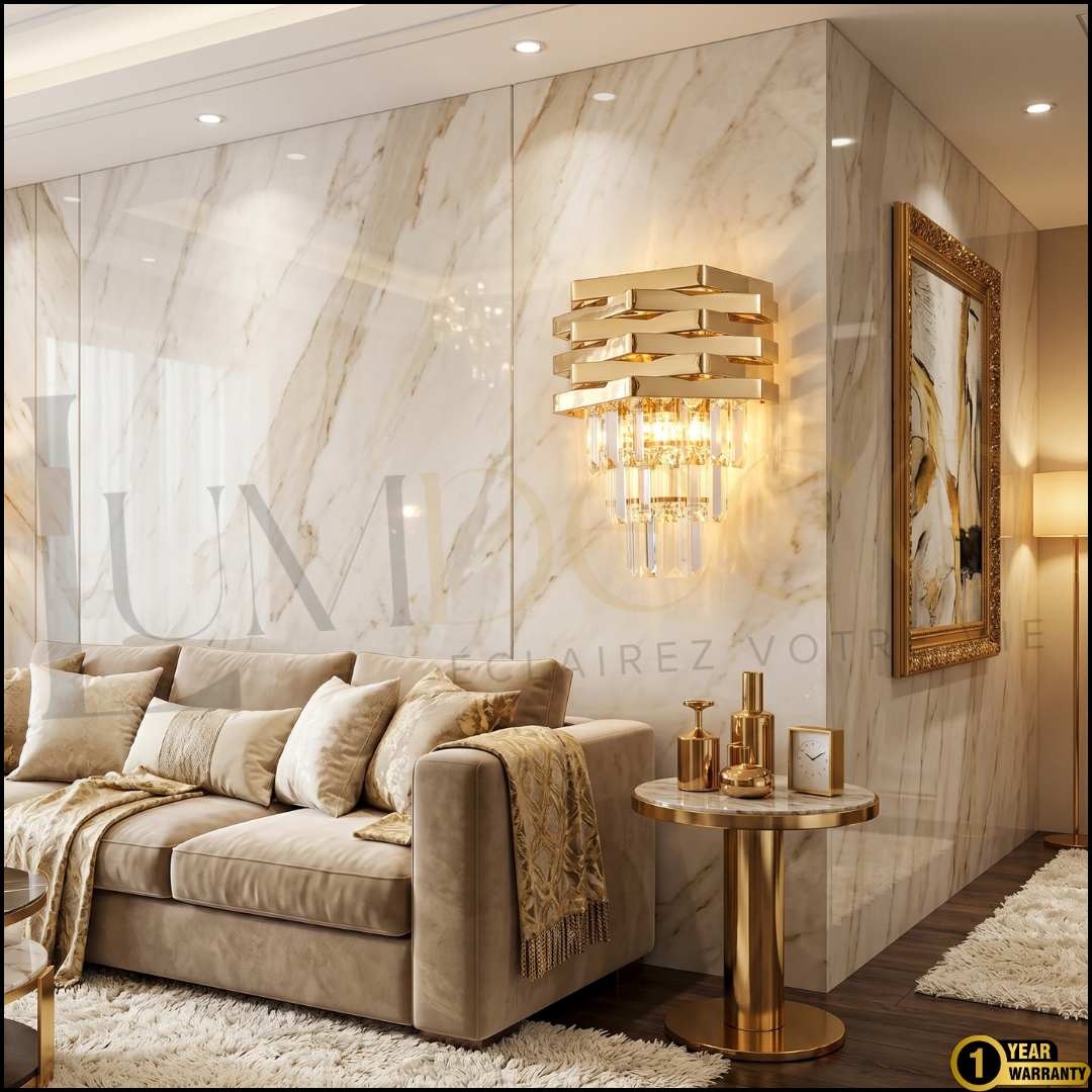 Applique Murale HEXALUX Doré- AP087