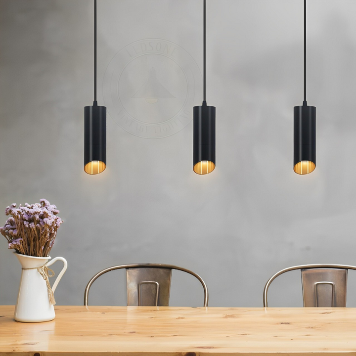 Suspendue Kalina Black Avec Lampe Gu10 SS031