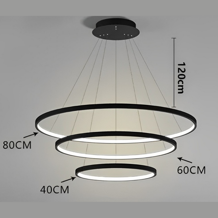 suspension Led acvato noir 3 couleur