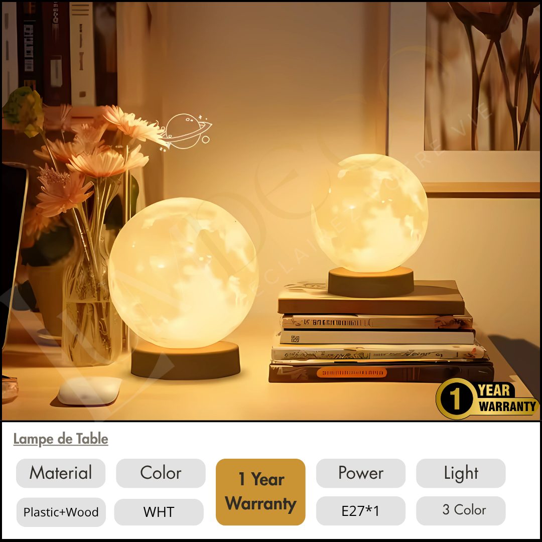 Lampe de Table LUNA GLOBE- AB006