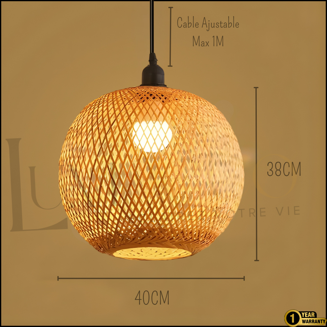 Suspension LFNAR ROND BAMBOO- SS052