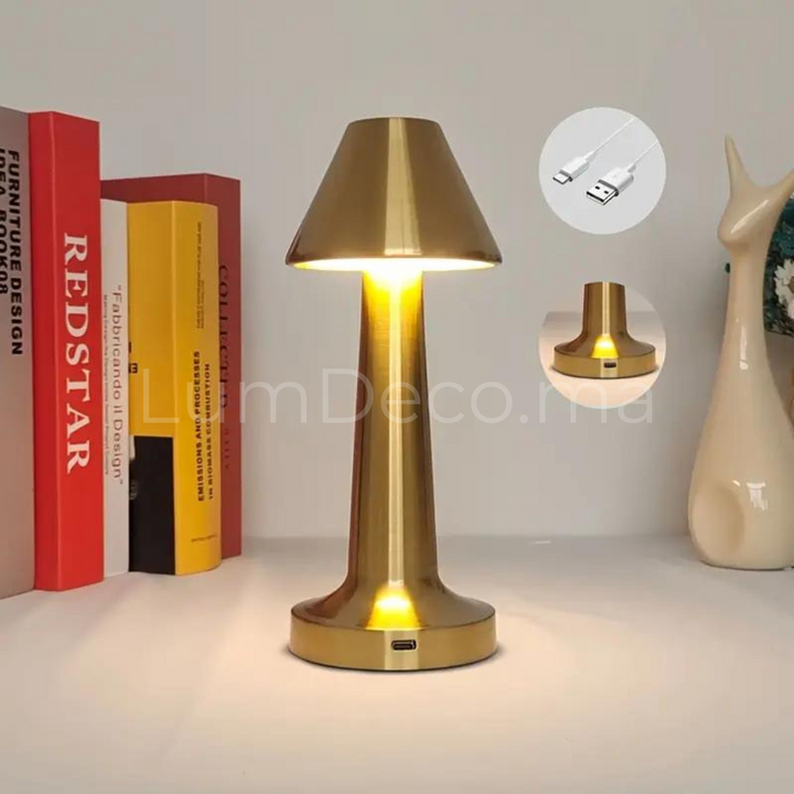 Lampe de table  DELI GOLD rechargeable AB108