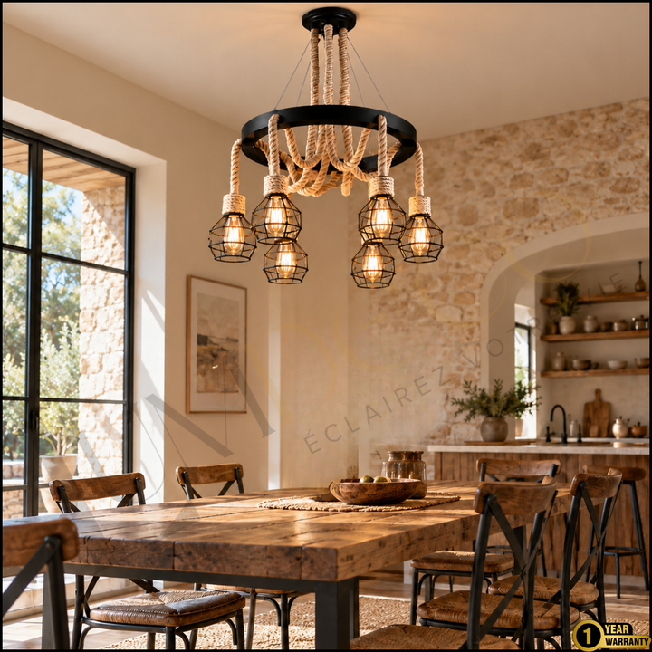 Suspension Industrielle Rope Cage-SS021