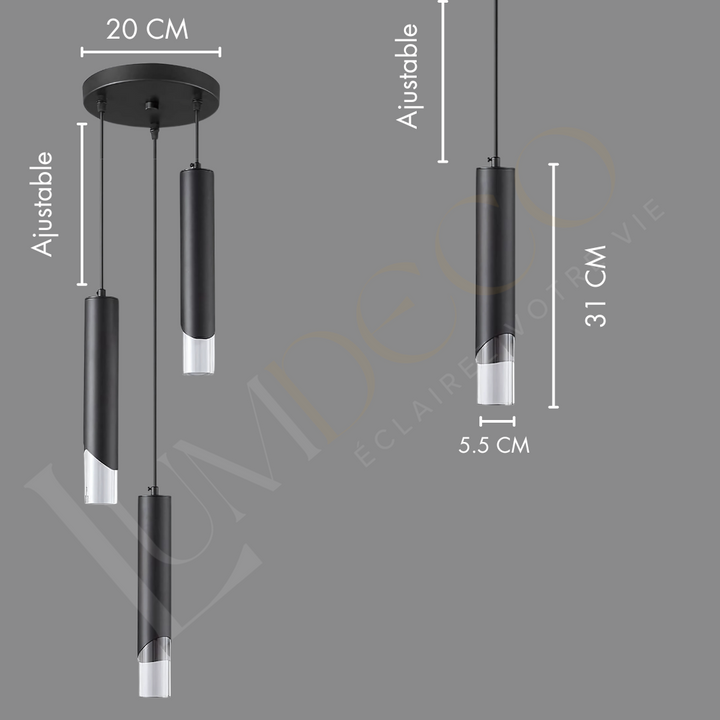 Suspension Triple Rimini Black SL027