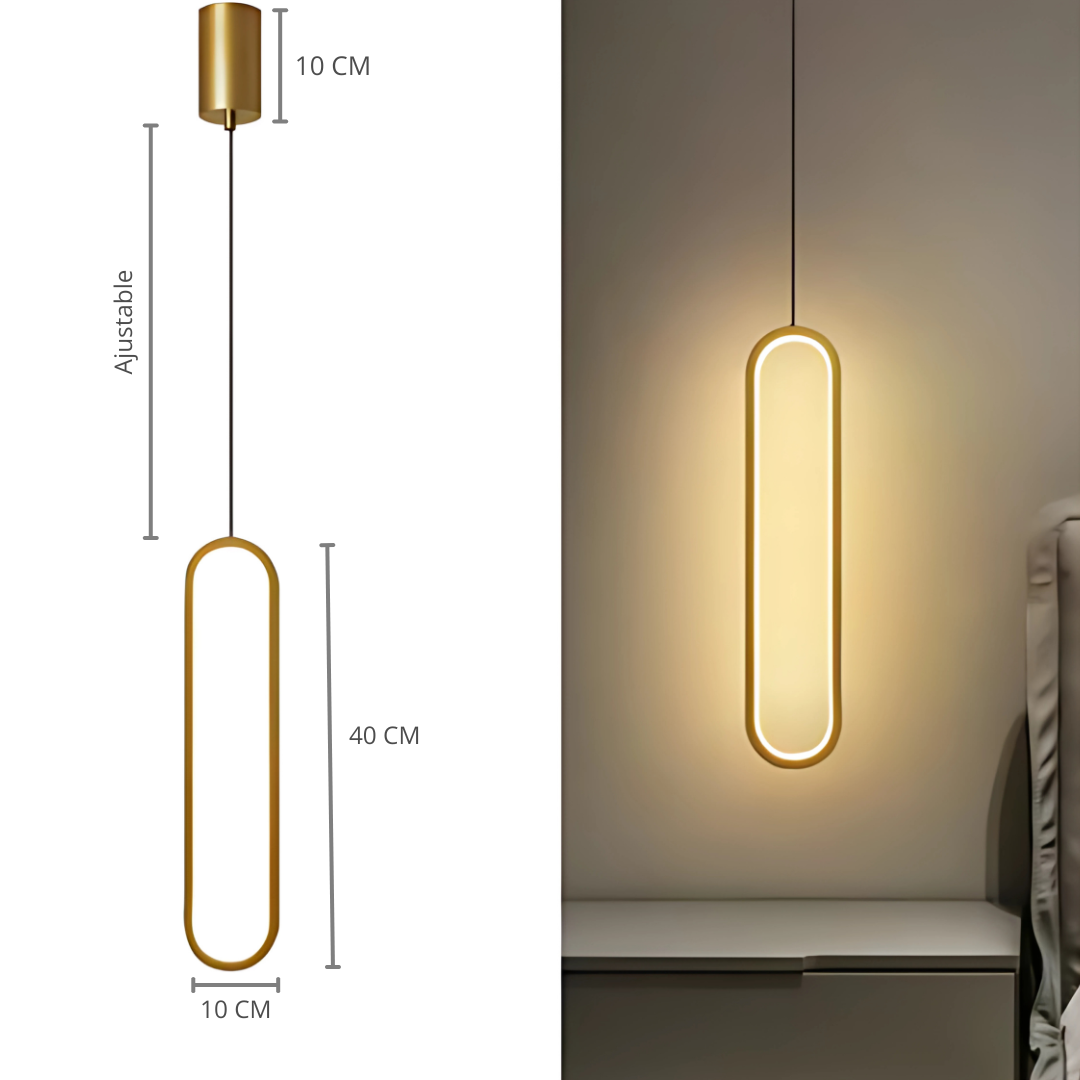 Suspension OVALIGHT Doré SL036