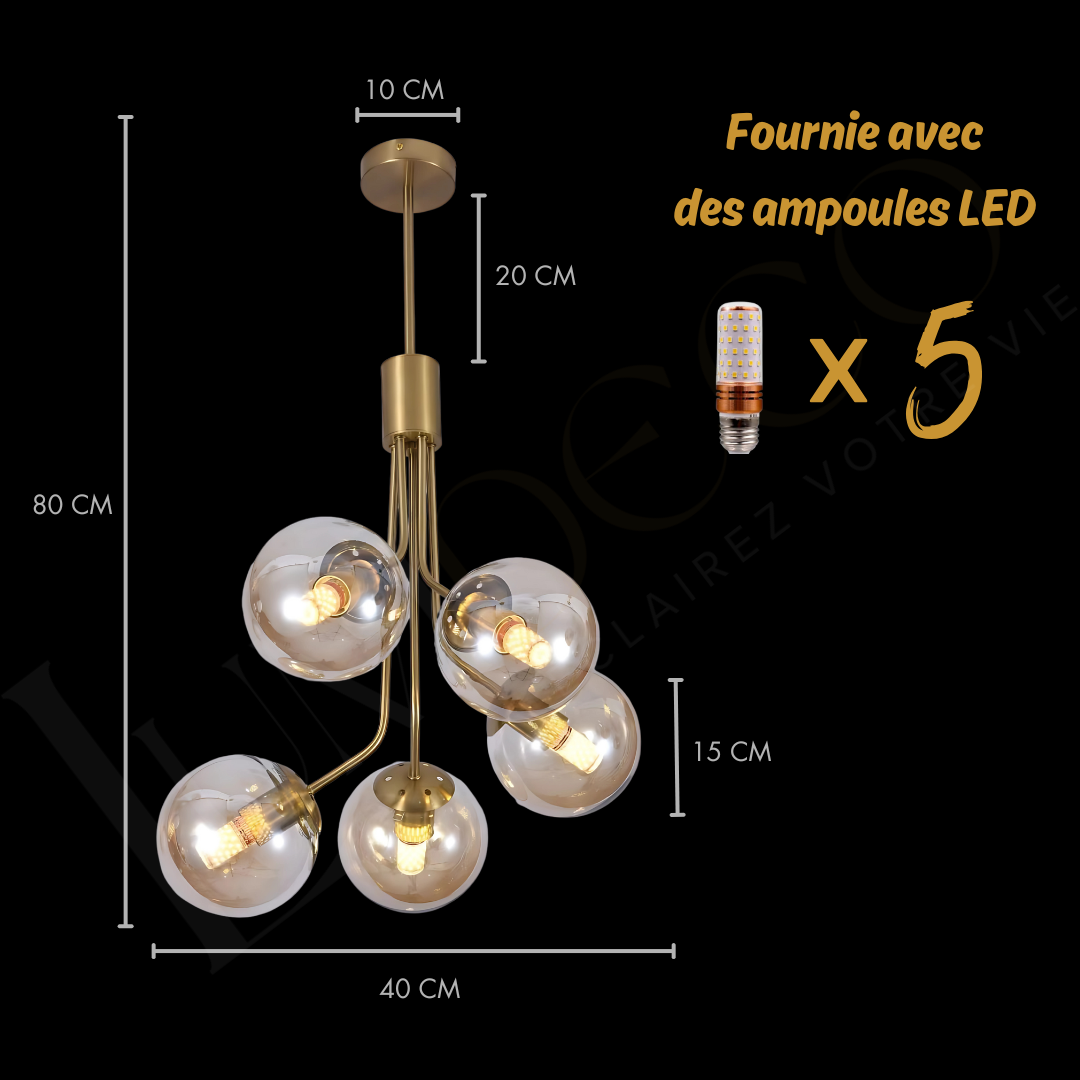 SUSPENSION SIRAYA 5 LAMPES SS062