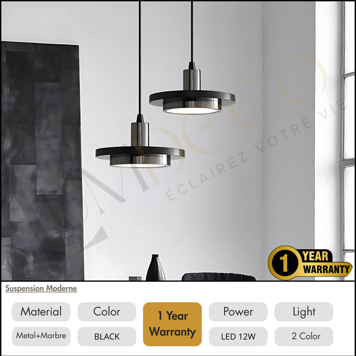 Suspension ASTRIA Marbre Noir - SL121