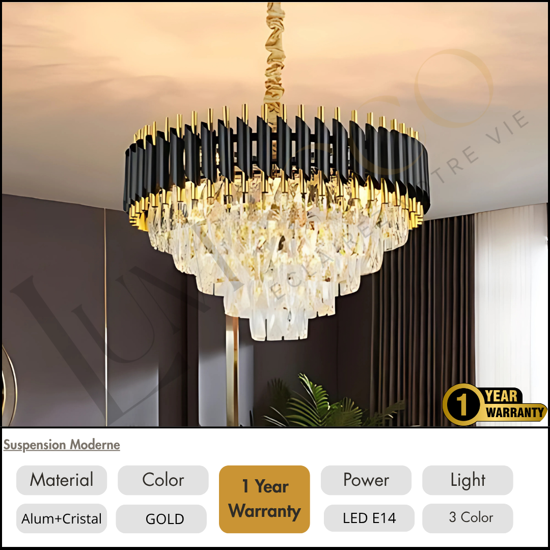 Lustre cristal ANDALUS Black TR021