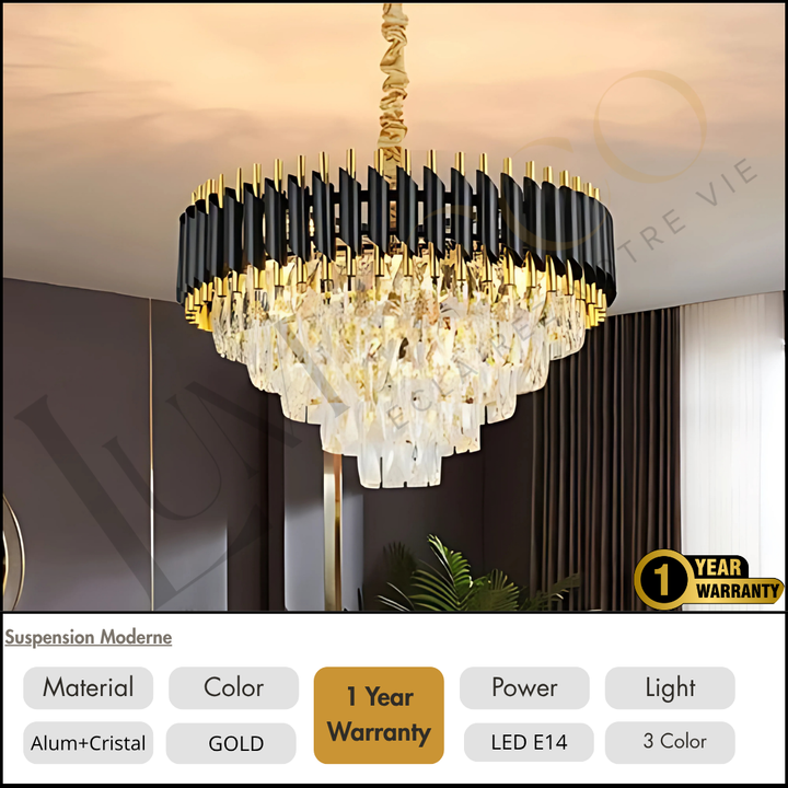 Lustre cristal ANDALUS Black TR021