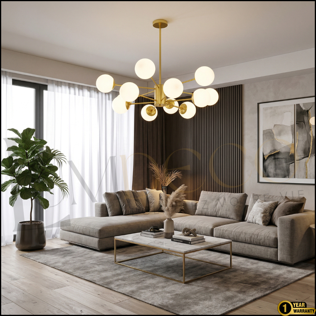 Suspension Vicana 12 Boule Blanche SS019