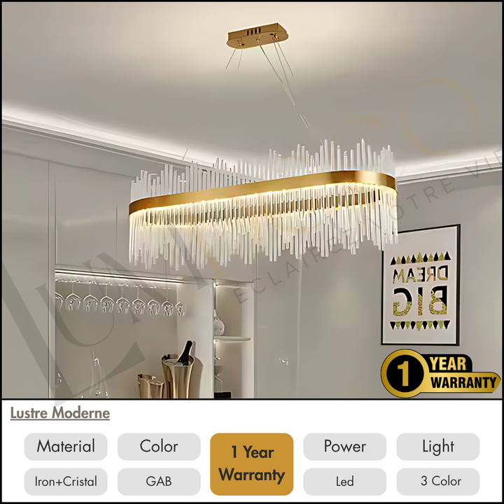 Lustre SUSPENSIA Cristal OVAL