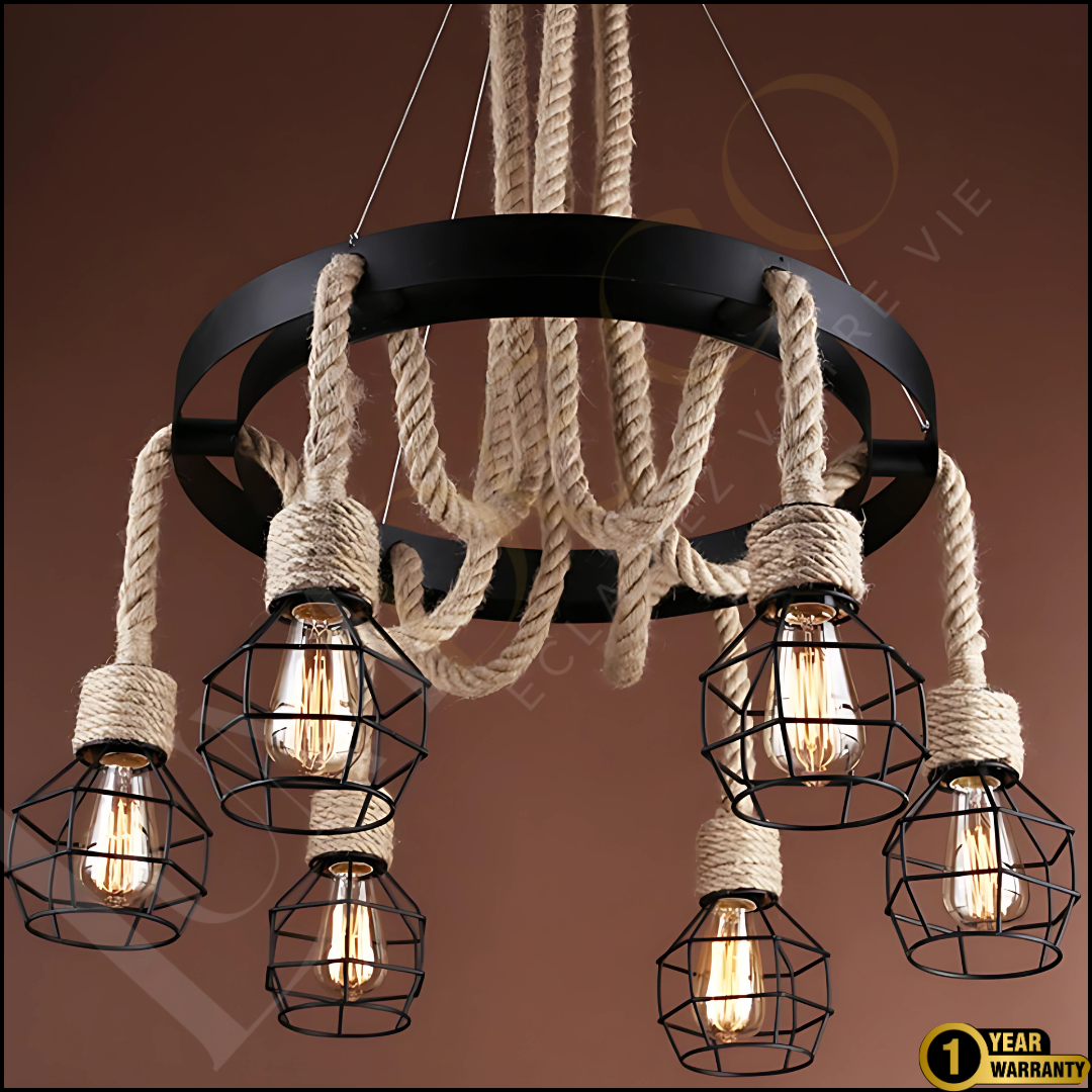 Suspension Industrielle Rope Cage-SS021