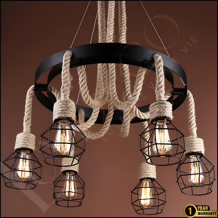 Suspension Industrielle Rope Cage-SS021