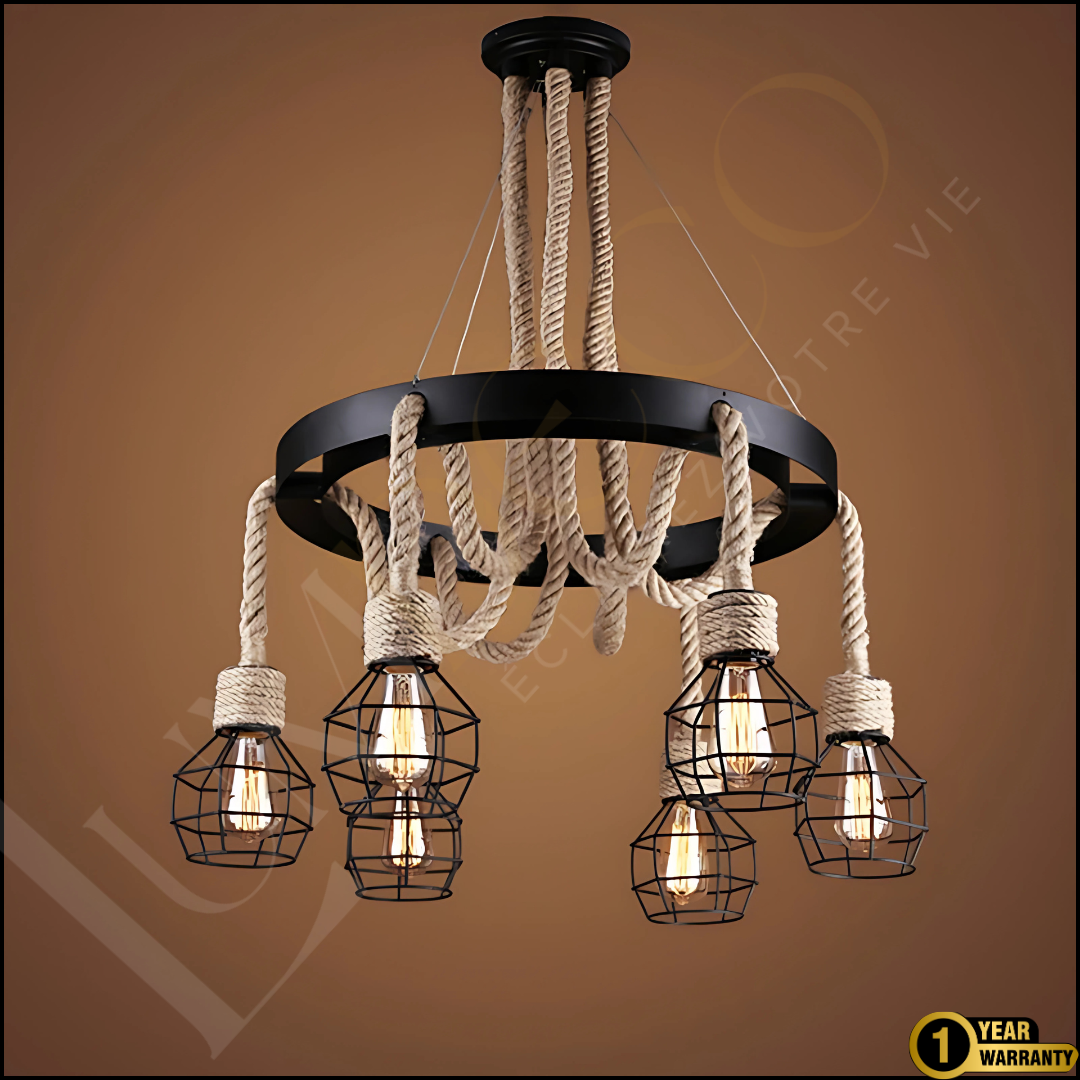 Suspension Industrielle Rope Cage-SS021