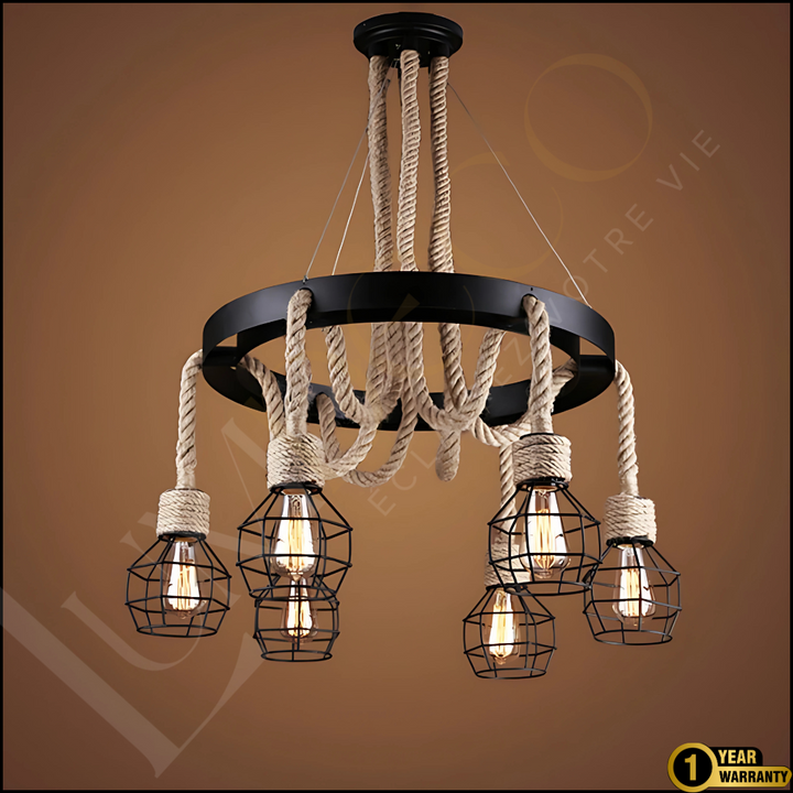 Suspension Industrielle Rope Cage-SS021