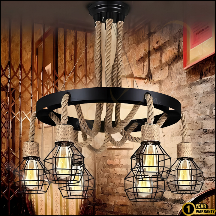 Suspension Industrielle Rope Cage-SS021