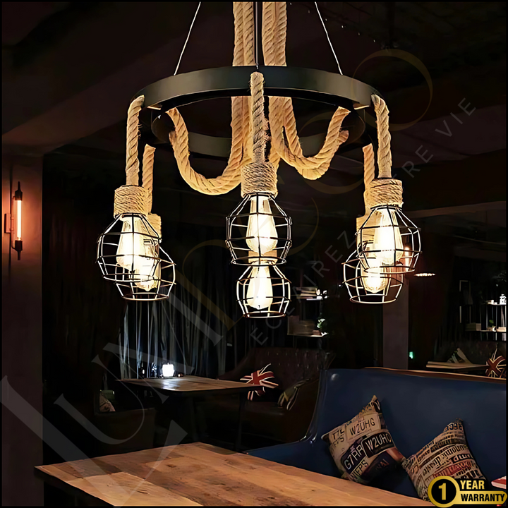 Suspension Industrielle Rope Cage-SS021