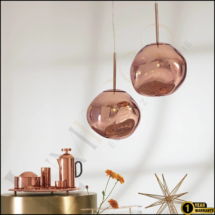 Suspension Magma Glass ROSE GOLD
