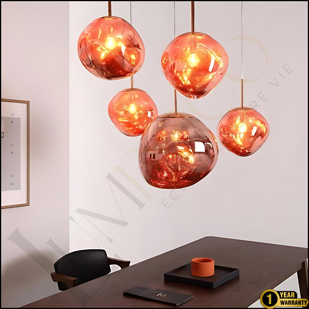 Suspension Magma Glass ROSE GOLD
