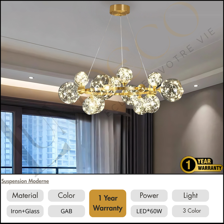 Lustre Suspendue GLORIANA ROND- SL125